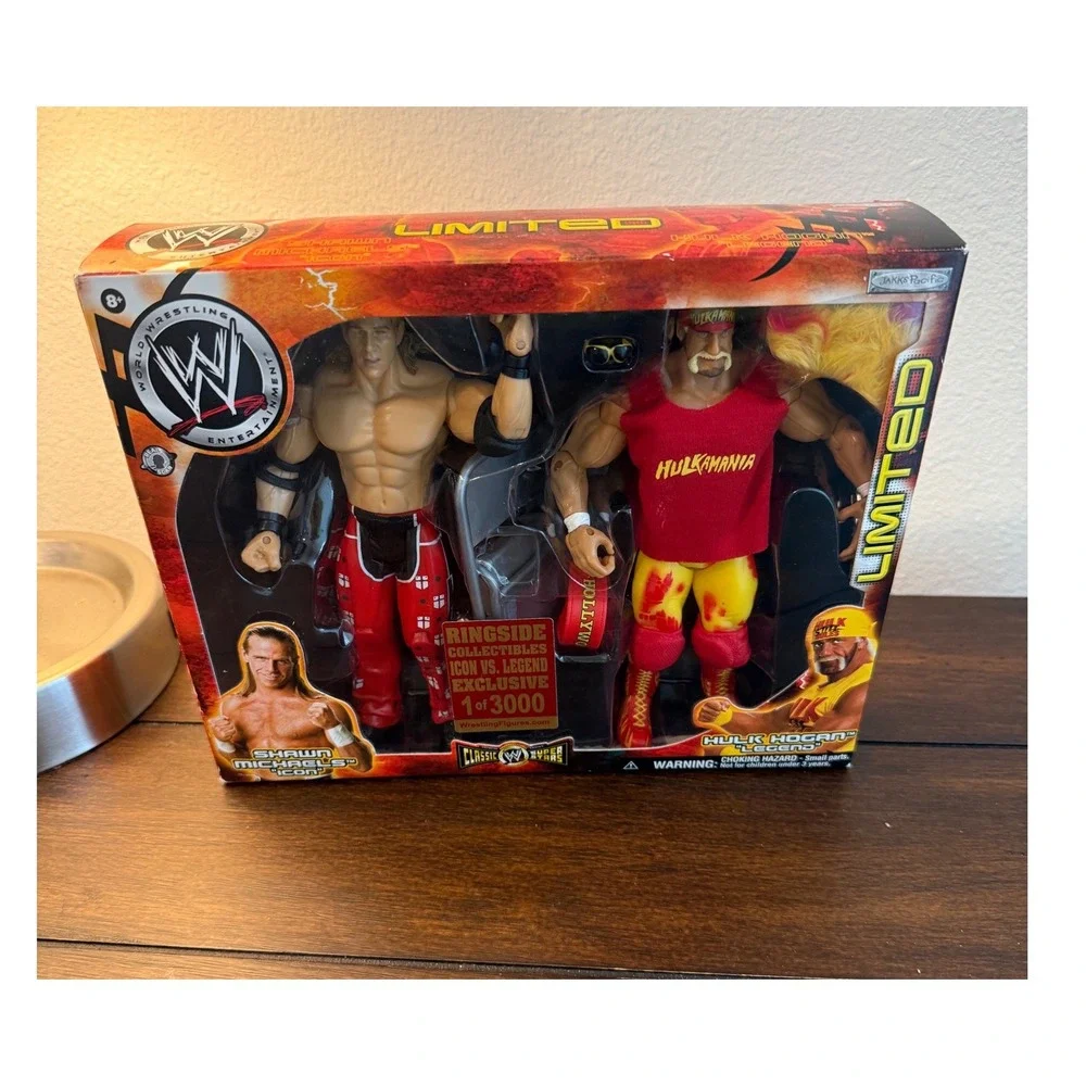 WWE Jakks Classic Superstars Hulk Hogan Shawn Michaels Ringside Exclusive 1/3000